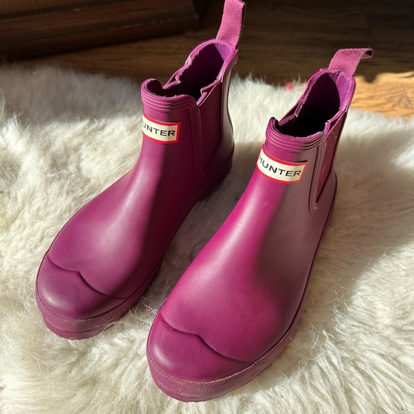Hunter Chelsea Boot Violet Size 8 - Picture 2 of 6